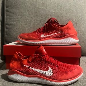 Nike, free, red and orange color way